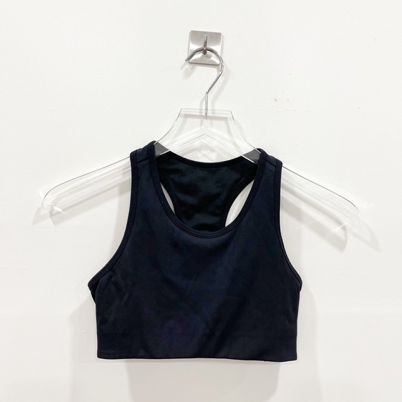 Core 10 Black Sports Bra Stripe Strappy Back X-Small Sporty Athletic Athleisure - Picture 2 of 6
